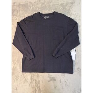 Sanctuary Mens Long Sleeve Pocket Tee Evening Blue Navy XL XA5002 New